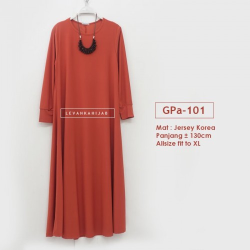GPa-101 Gamis Polos Semi Klok